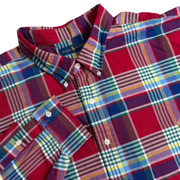 Ralph Lauren Other - Ralph Lauren Mens 3XB Multicolored‎ Plaid Long Sleeve Button Down Thick Shirt